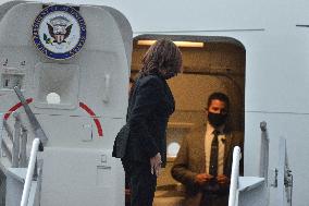 Kamala Harris Returns To Washington After Working Visit To Mexico