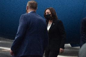 Kamala Harris Returns To Washington After Working Visit To Mexico