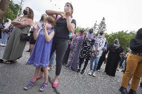 Tribute At The Scene Of Sunday's Hate-Motivated Vehicle Attack - Ontario