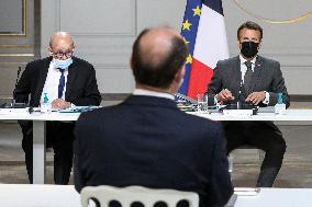 President Macron During A Cabinet Meeting - Paris