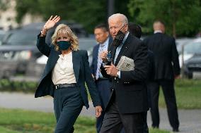 United States President Joe Biden and first lady Dr. Jill Biden depart the White House
