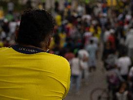 Protest Against Fifa Quatar World Cup 2022 Match Between Colombia And Argentina