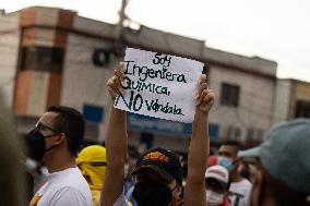 Protest Against Fifa Quatar World Cup 2022 Match Between Colombia And Argentina