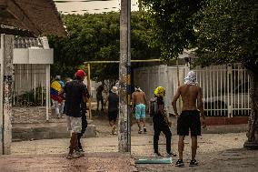 Protest Against Fifa Quatar World Cup 2022 Match Between Colombia And Argentina