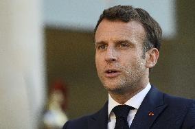 President Macron Welxomes North Macedonia PM For A Working Working Dinner - Paris