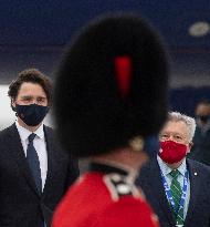 Justin Trudeau At Cornwall Airport Newquay Ahead Of The G7 Summit