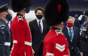 Justin Trudeau At Cornwall Airport Newquay Ahead Of The G7 Summit