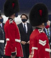 Justin Trudeau At Cornwall Airport Newquay Ahead Of The G7 Summit