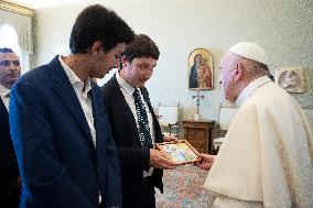 Pope Francis Meets Young People From The Parish of St. Paul the Apostle - Vatican