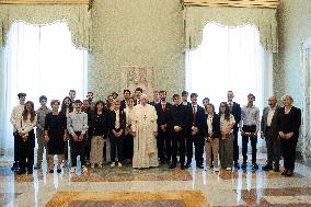 Pope Francis Meets Young People From The Parish of St. Paul the Apostle - Vatican