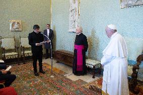 Pope Francis Meets Young People From The Parish of St. Paul the Apostle - Vatican