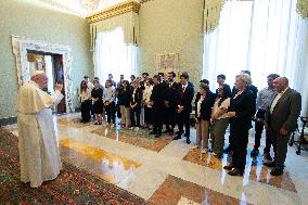 Pope Francis Meets Young People From The Parish of St. Paul the Apostle - Vatican