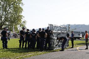 Police Around Villa La Grange Where Biden Meets Putin - Geneva