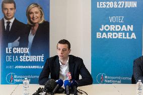 Jordan Bardella Campaigns - Seine and Marne