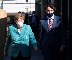 G7 Summit - Justin Trudeau and Angela Merkel