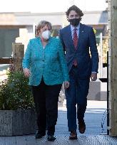 G7 Summit - Justin Trudeau and Angela Merkel