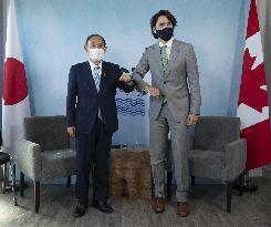 PM Trudeau Meets Japanese PM Suga During G7 Summit - Cornwall