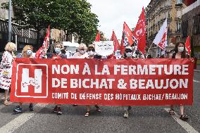 Demonstration Against The Grand Hopital Nord Project - Paris