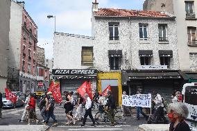 Demonstration Against The Grand Hopital Nord Project - Paris