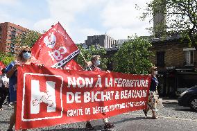 Demonstration Against The Grand Hopital Nord Project - Paris