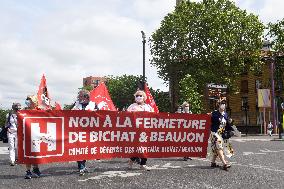 Demonstration Against The Grand Hopital Nord Project - Paris