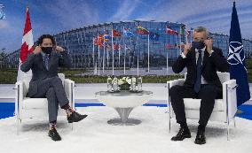 NATO Summit - Justin Trudeau and Jens Stoltenberg