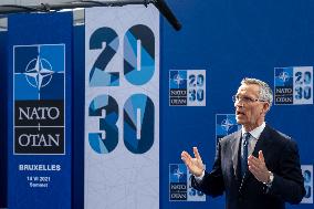 NATO Summit - Secretary General Jens Stoltenber Brussels