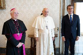 Pope Francis meets Santiago de Compostela Archbishop