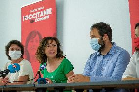 Press Conference of Carole Delga - Toulouse