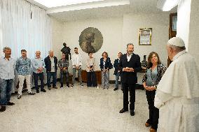 Pope Francis Meets With Inmates - Rome