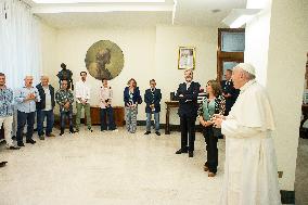 Pope Francis Meets With Inmates - Rome