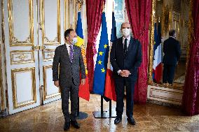 French PM Castex Meets The Head Of Andorra Government - Paris