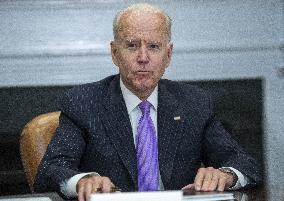 ★US President Joe Biden meets with FEMA Administrator Deanne Criswell and Homeland Security Advisor and Deputy National Securit