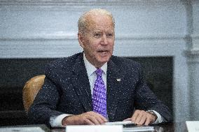 ★US President Joe Biden meets with FEMA Administrator Deanne Criswell and Homeland Security Advisor and Deputy National Securit