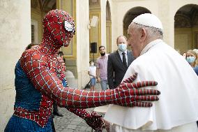 Pope Francis With Spider-Man - Vatican