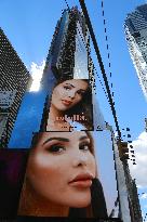 Nabilla Beauty Advertising in Times Square - NYC