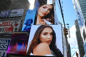Nabilla Beauty Advertising in Times Square - NYC