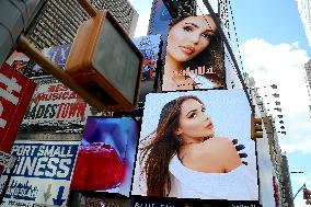 Nabilla Beauty Advertising in Times Square - NYC