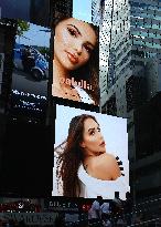 Nabilla Beauty Advertising in Times Square - NYC