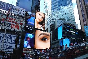 Nabilla Beauty Advertising in Times Square - NYC