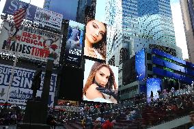 Nabilla Beauty Advertising in Times Square - NYC