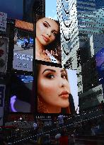 Nabilla Beauty Advertising in Times Square - NYC