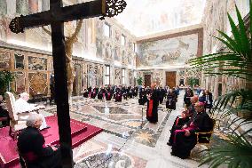 Pope Francis During Audience - Vatican