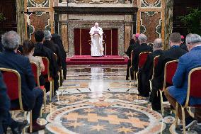 Pope Francis During Audience - Vatican