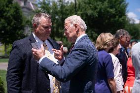 Joe Biden Speaks to Reporters Outside West Wing on Infrustructure Negotiations