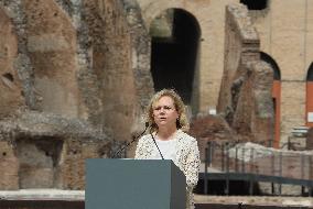 Presentation Of The Works Carried Out In The Hypogea Of The Colosseum - Rome