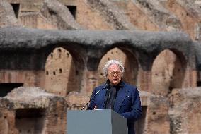 Presentation Of The Works Carried Out In The Hypogea Of The Colosseum - Rome