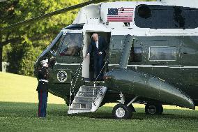 Biden Returns From Camp David