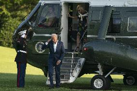 Biden Returns From Camp David