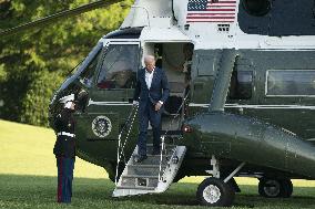 Biden Returns From Camp David